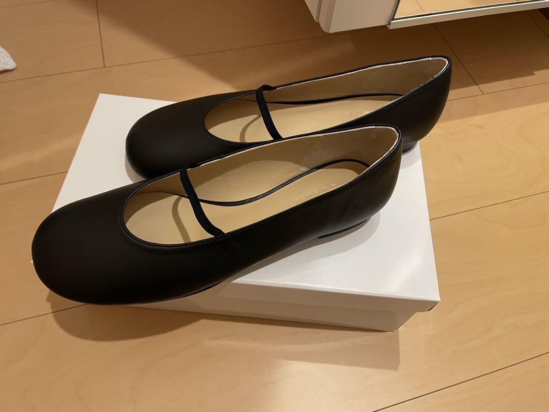 靴 OBLIQUE TOE FLAT SHOES CLANE