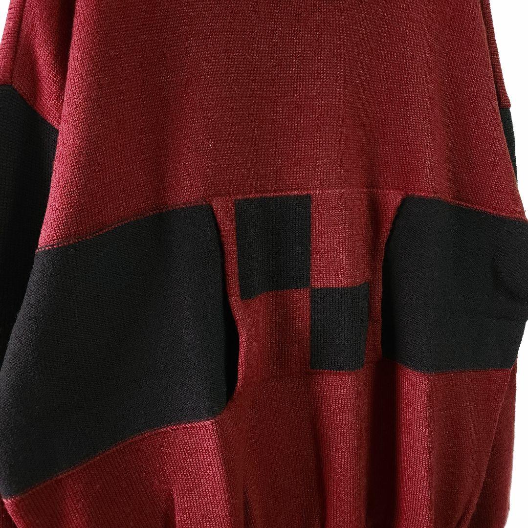91aw ISSEY MIYAKE MEN ウールセーター レッド