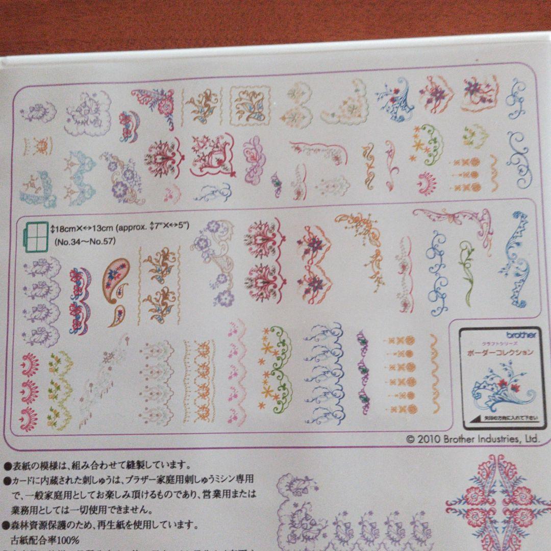 今年の新作から定番まで! ブラザー刺繍カード ボーダーコレクション 夏の新作コレクション ブラザーの、刺繍カードです その他