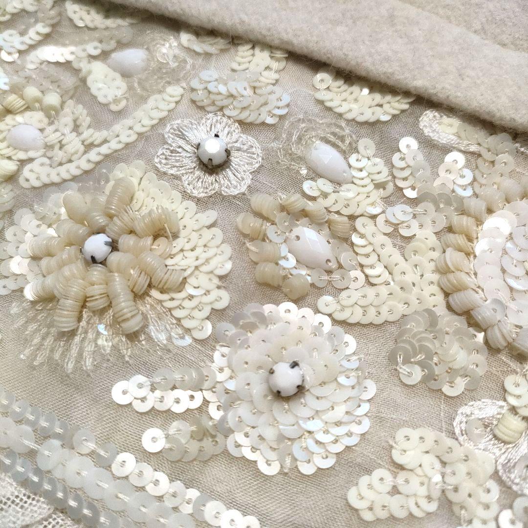 Diagram 定価4万 ビーズ刺繍 ウール アンゴラ フォーマルワンピース
