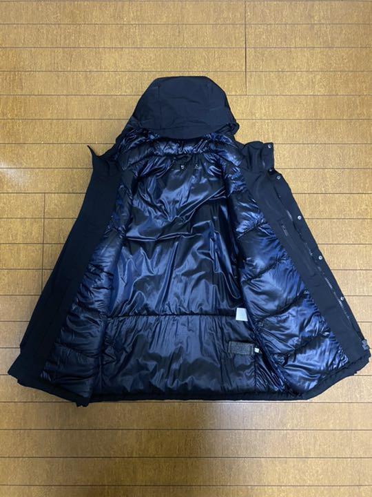 フェザー UNIQLO BLACK Mサイズ f9Oix-m64840926074 J ハイブリッドダウンオーバーサイズパーカ ﹋ナイロン