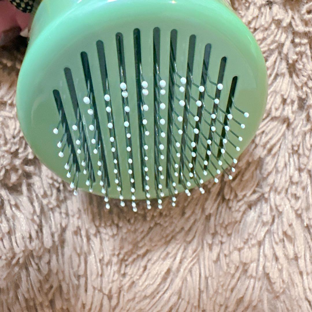 ペット スリッカーブラシ コンパクト 持ち運び ワンタッチ毛除去 犬 猫用