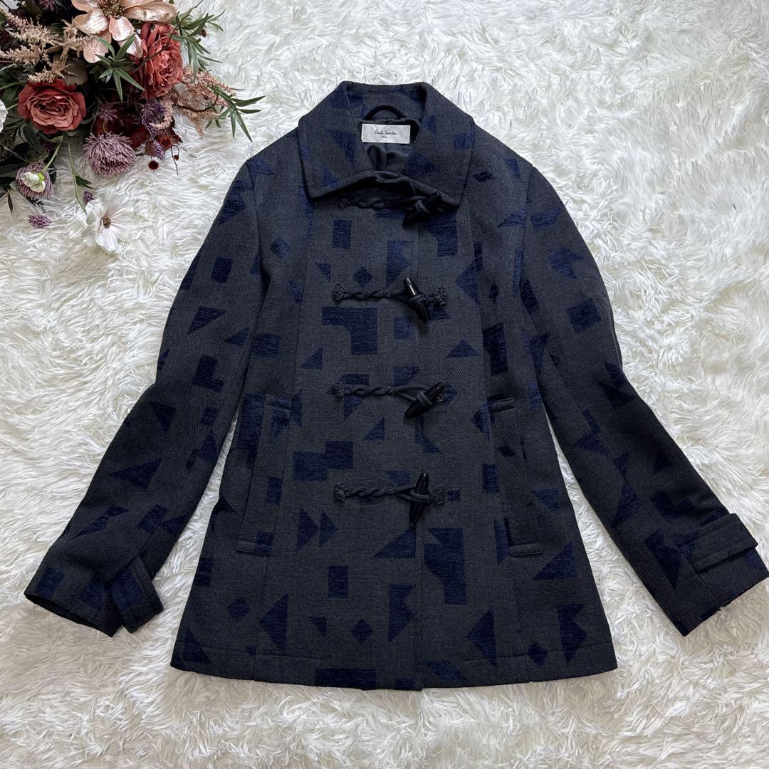 Paul Smith 幾何学柄 トグル 異素材　ダッフルコート　アウター　 L