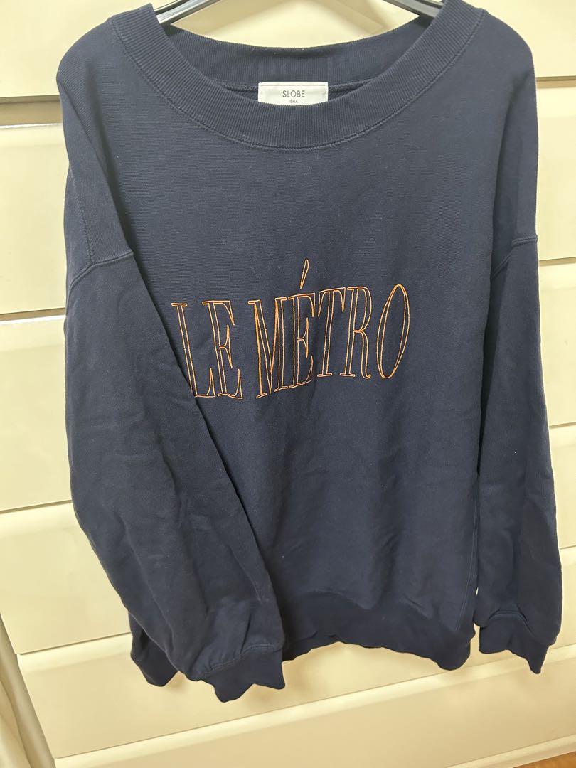 SLOBE IENA LE MÉTRO 刺繍トレーナー ネイビー