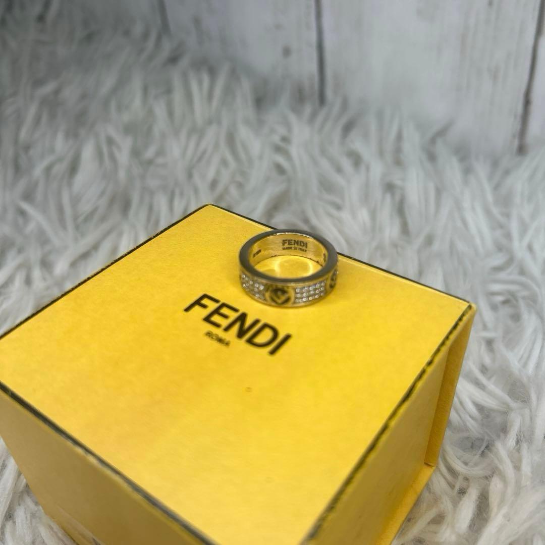 FENDI FF ロゴ　リング　指輪　シルバー　箱付き　S レディース FENDI FF ロゴ リング 指輪 シルバー 箱付き S レディース