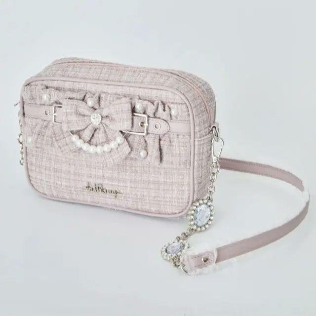 アンクルージュ　ツイードフリルbag キラキラツイード　ラメツイード