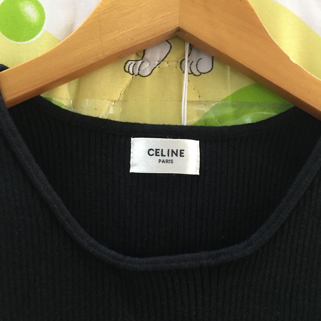 セリーヌ CELINE ブラトップ タンクトップ ブラック S
