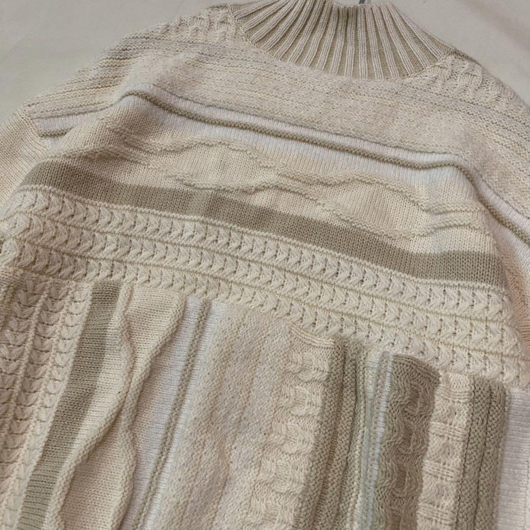 eaphi エフィ strata design knit アイボリー サイズF