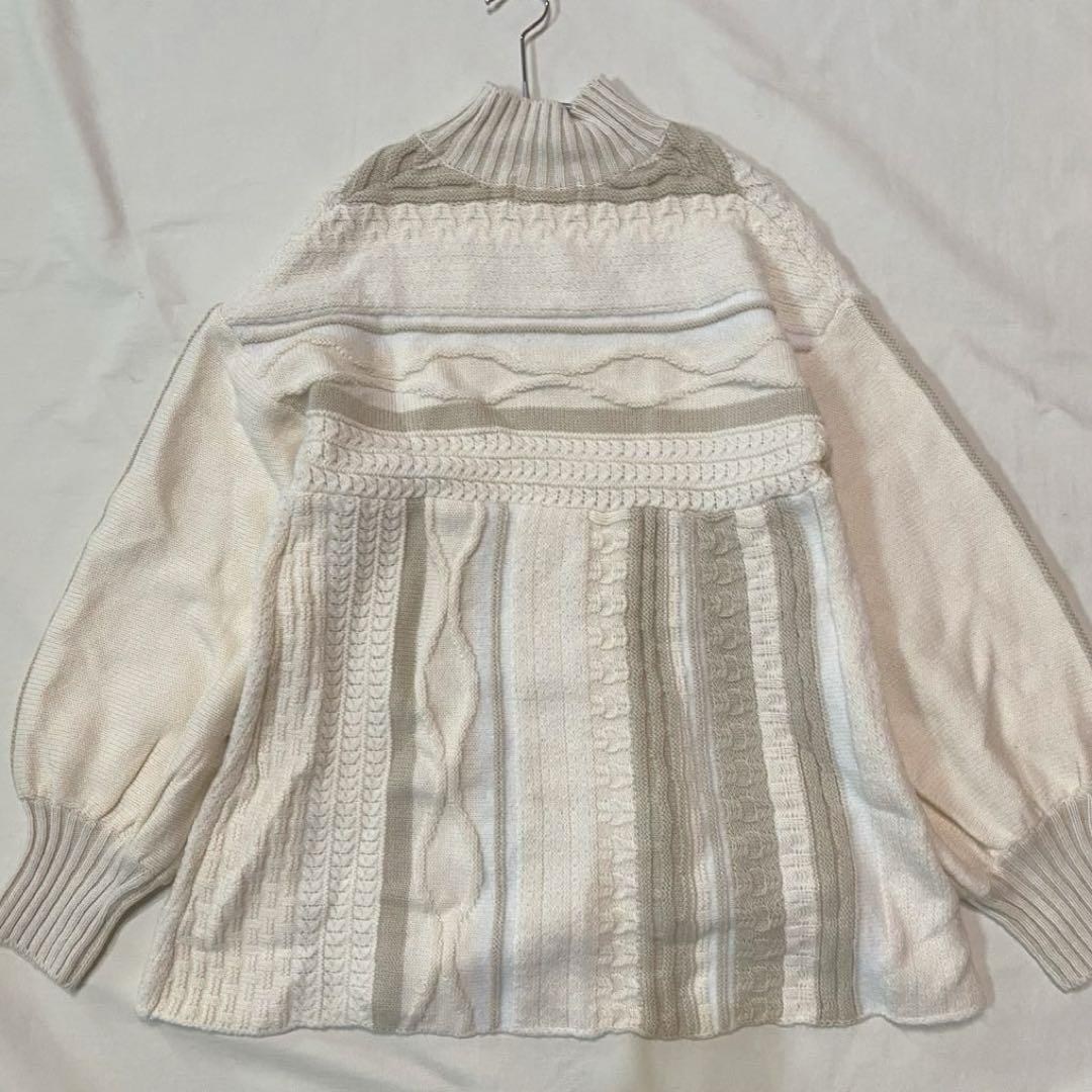 eaphi エフィ strata design knit アイボリー サイズF