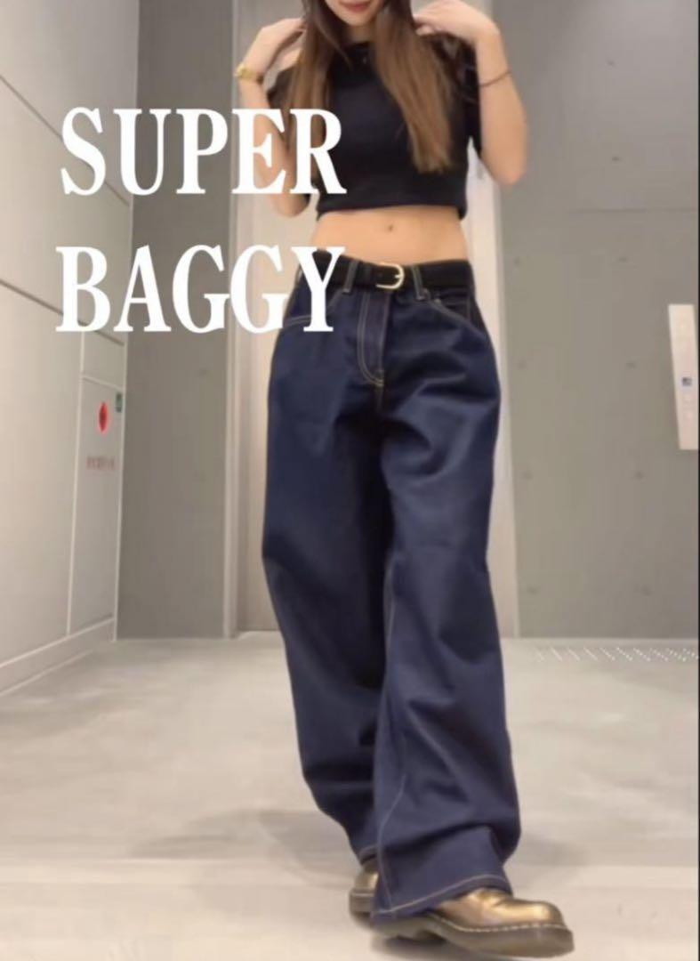 GAP 29W30L スーパーバギーデニム ダークリンス - メルカリ