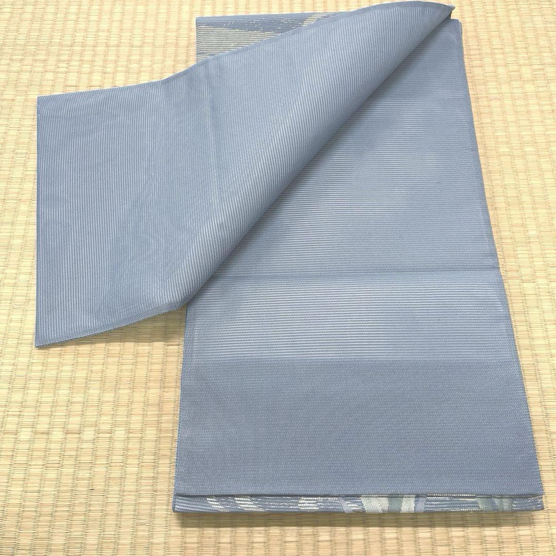正絹 夏帯 絽袋帯 八橋に菖蒲(未使用品)
