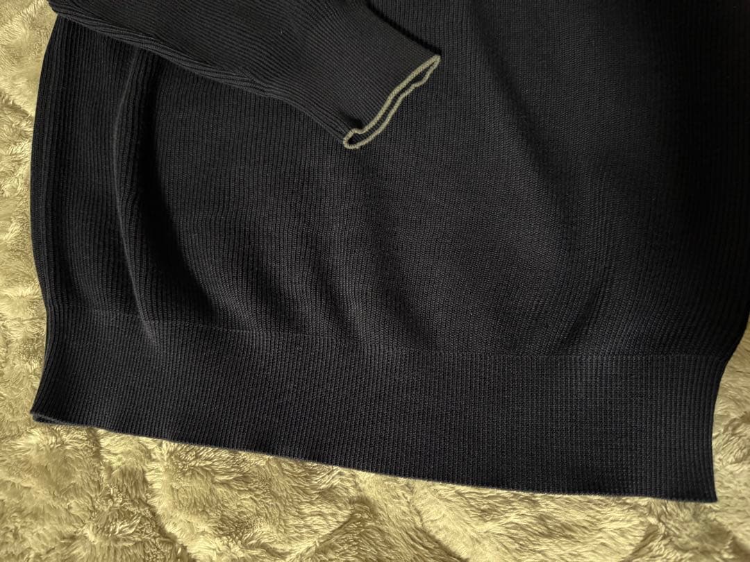 新品!ブルネロクチネリ ポロシャツ風ニットリブ編み ネイビー48 新品!ブルネロクチネリ ポロシャツ風ニットリブ編み ネイビー48