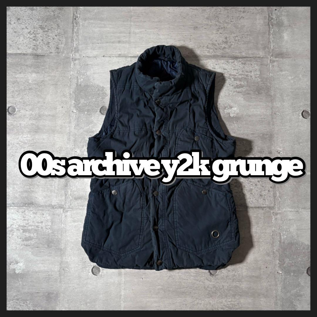 定番のお歳暮＆冬ギフト 00s archive ベスト ギミック 短丈 ジャストサイズ y2k グランジ ジャケット・アウター