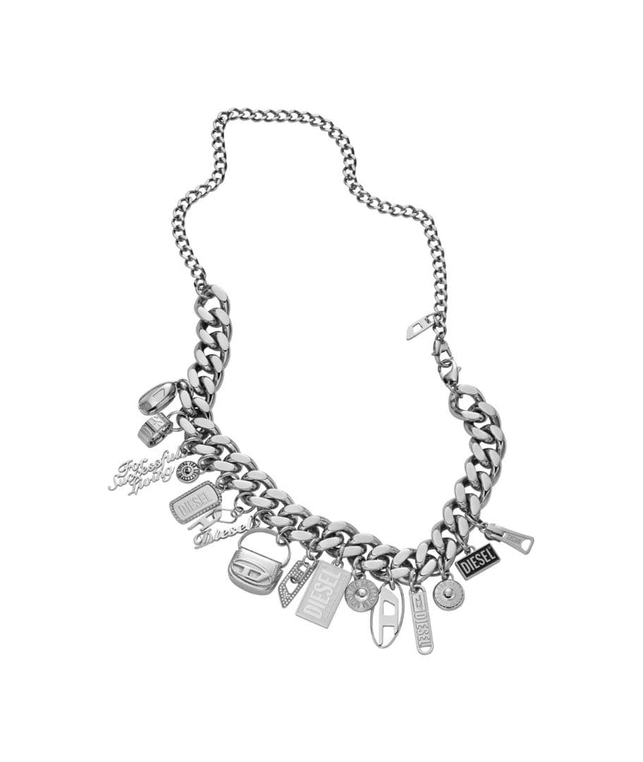 DIESEL チェーンネックレス チャーム付き