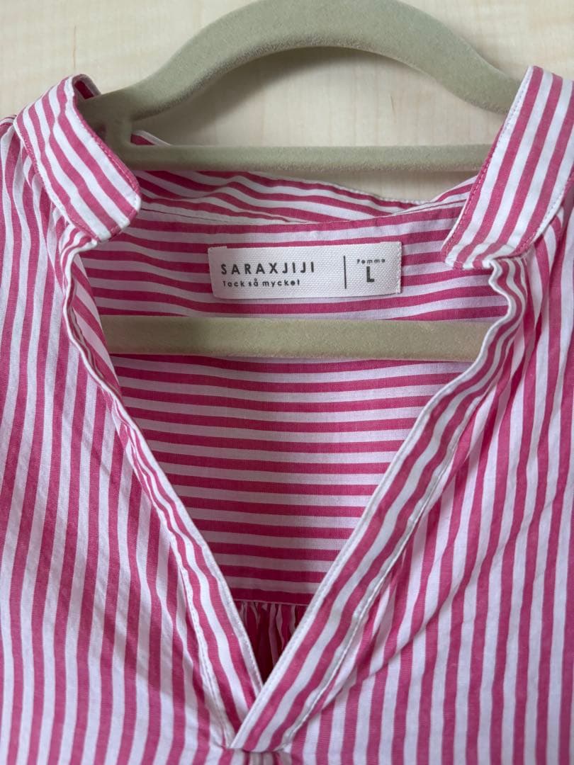 SARAXJIJI ストライプシャツ