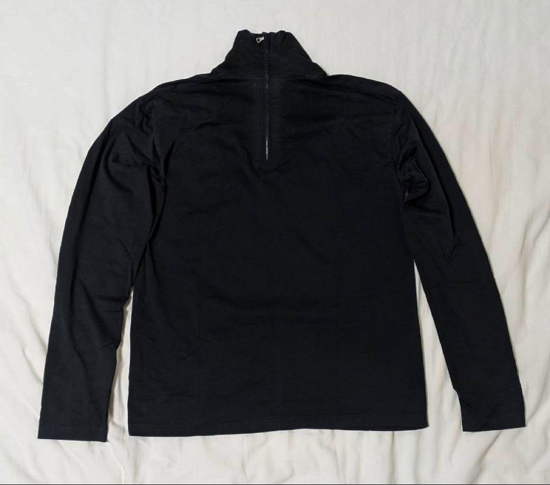 トップス AURALEE COTTON JERSEY HALF ZIP HI NECK