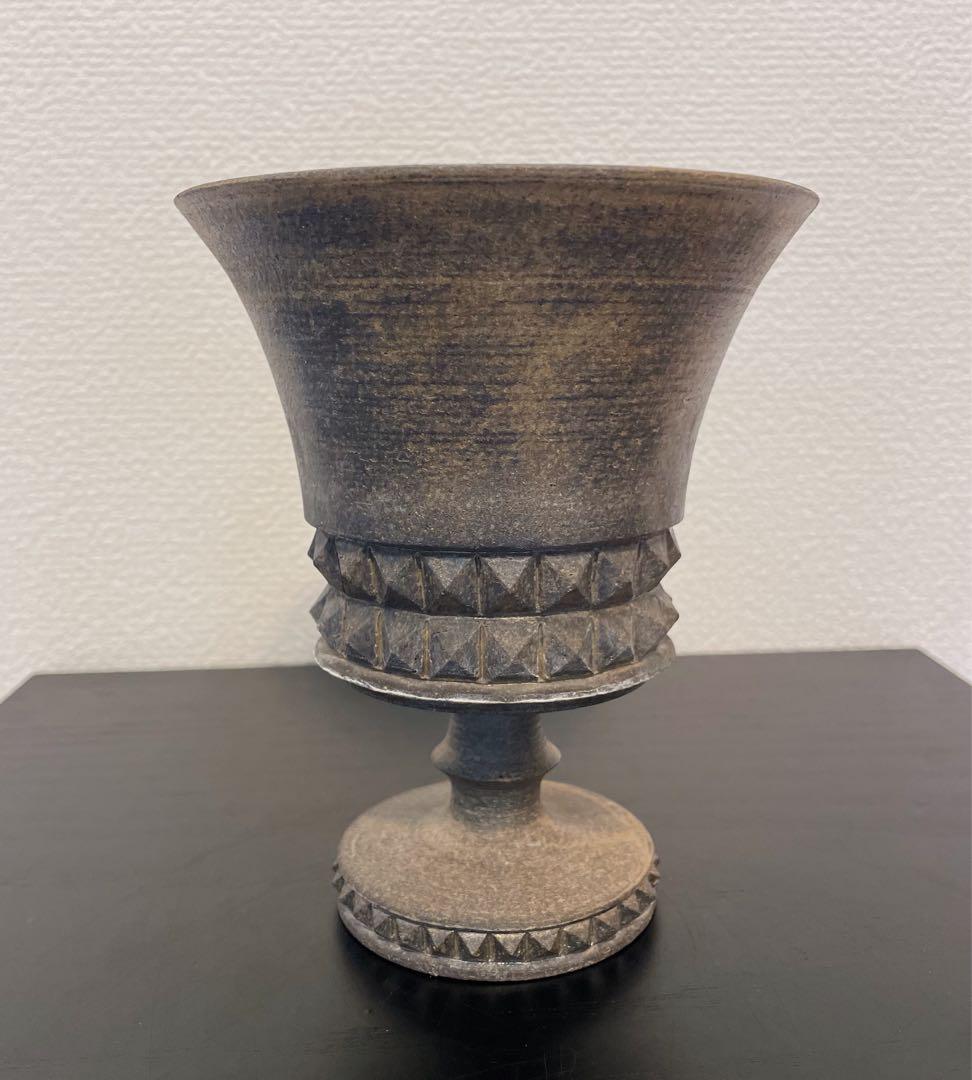 吉光窯 kikko 鉢 POT スタッズ 中古品　陶器鉢