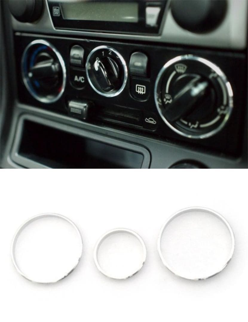 ロードスター NB アルミ ポリッシュ エアコンノブリング ダイヤルリング