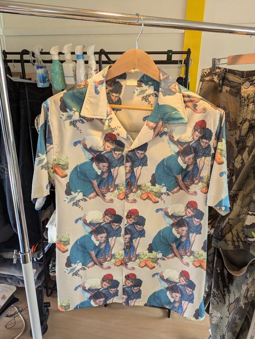 アロハシャツ 子供たちのプリント 半袖S WWW_HOMU-JOURNEY_COM