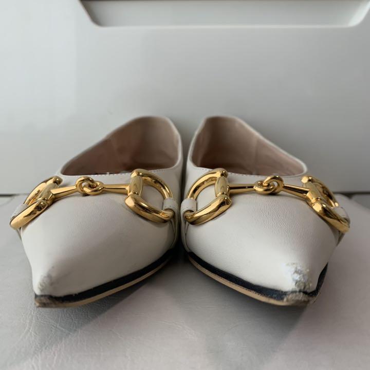 人気新番 GUCCI ホースビット パンプス cVQDY-m64872613870 ホワイトレザー 好評即納