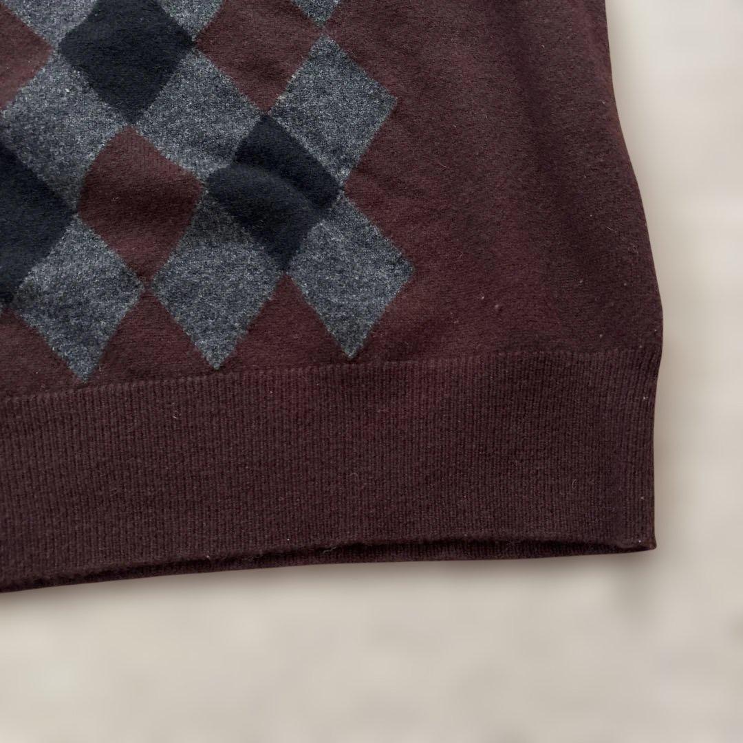 ♢美品♢ マーガレットハウエル ウール カシミヤ アーガイル柄 ニット セーター MARGARET HOWELL（マーガレットハウエル）の「MERINO CASHMERE