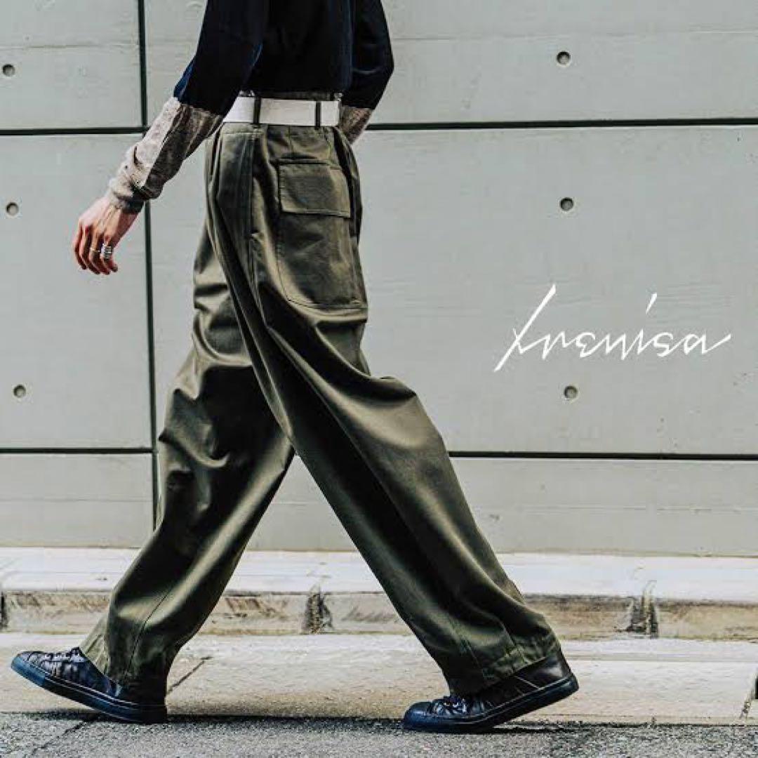 パンツ IRENISA VOLUME PANTS WITH LINEN BELT BK IRENISA VOLUME PANTS WITH LINEN BELT BK