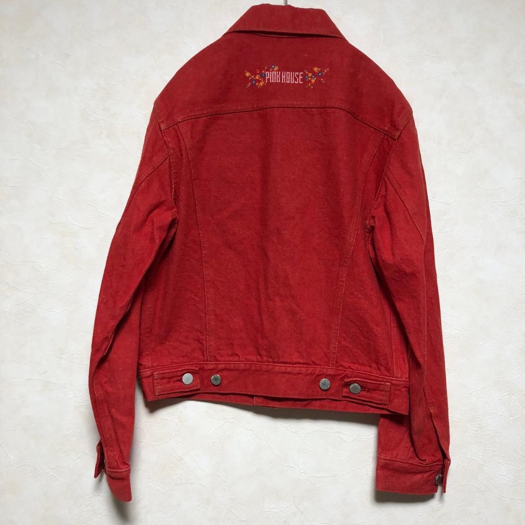 美品]PINKHOUSE デニムジャケット レッド Lサイズ
