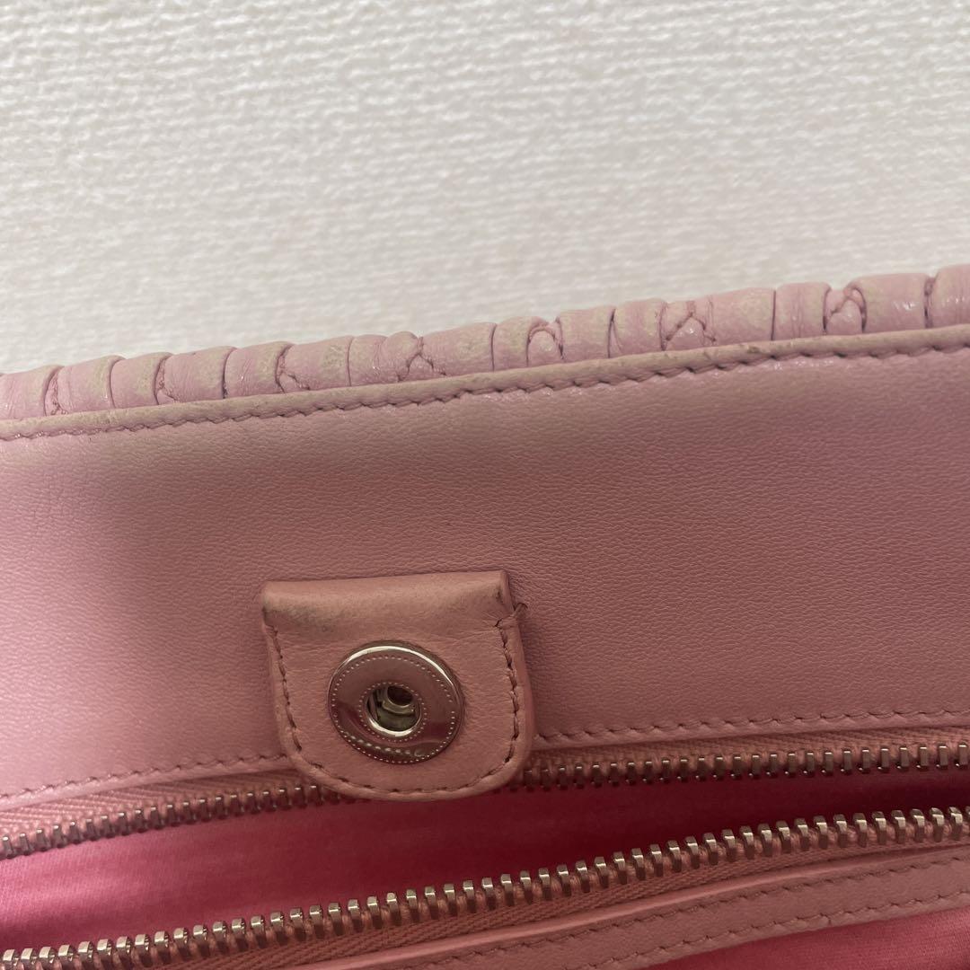 miu miu フリルデザイン ピンクバッグ