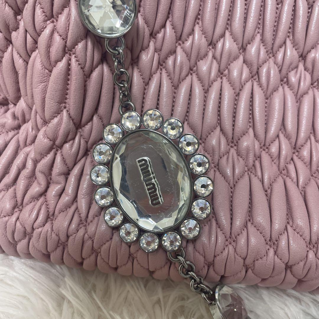 miu miu フリルデザイン ピンクバッグ