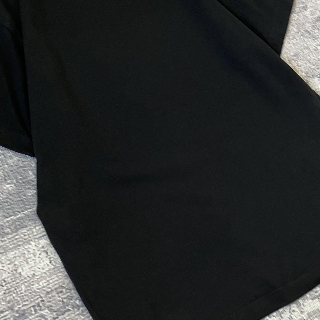 【人気ブラック】バレンシアガ ワンポイントロゴTシャツ スモールロゴ 黒 M