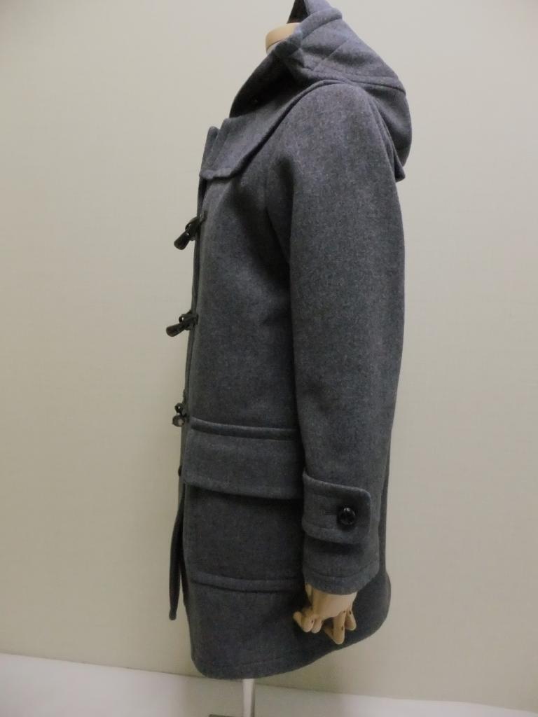 ★美品★マンナ フード付きダッフルコート Mグレー系 帽子風フードデザイン