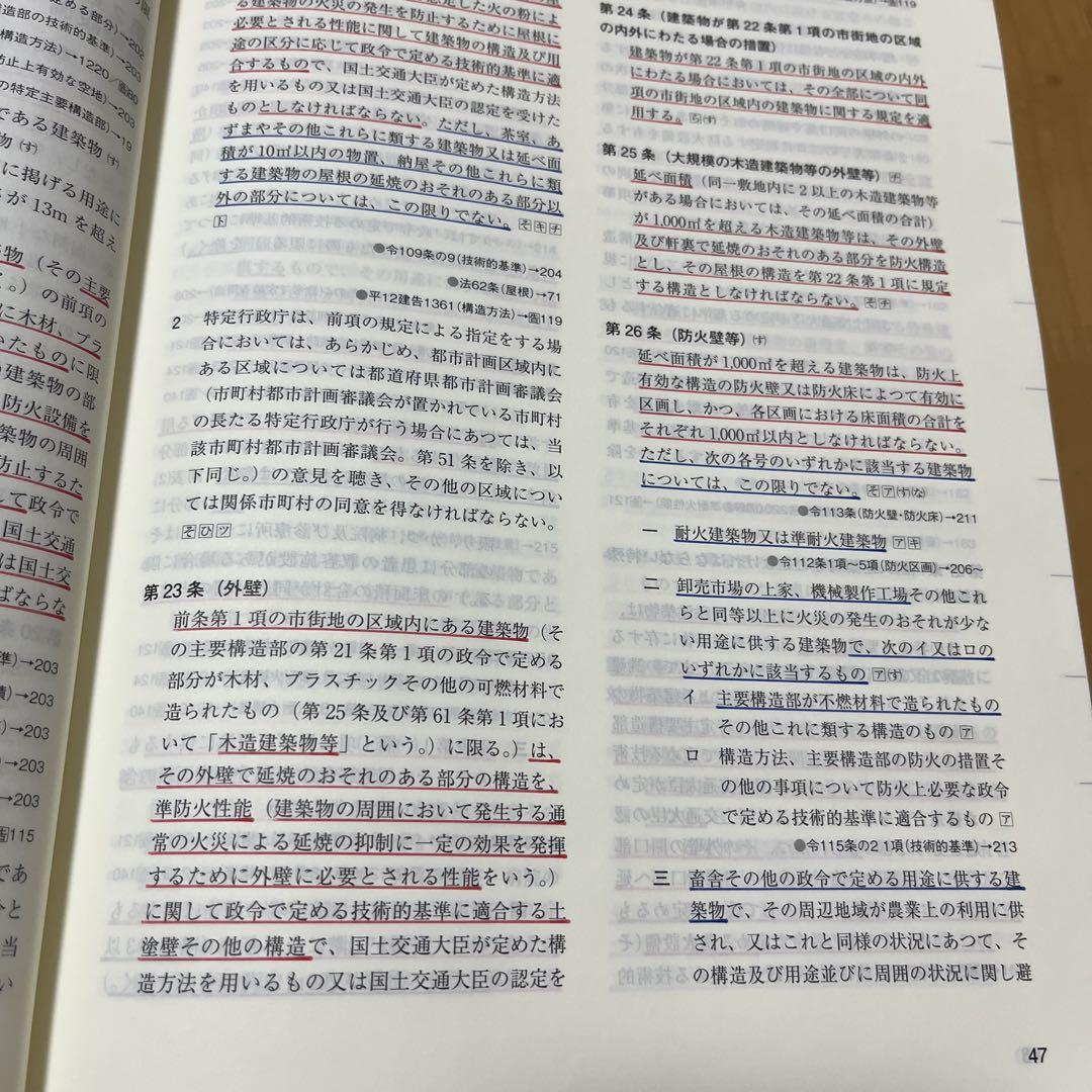 建築関係法令集2025一級建築士 線引き済