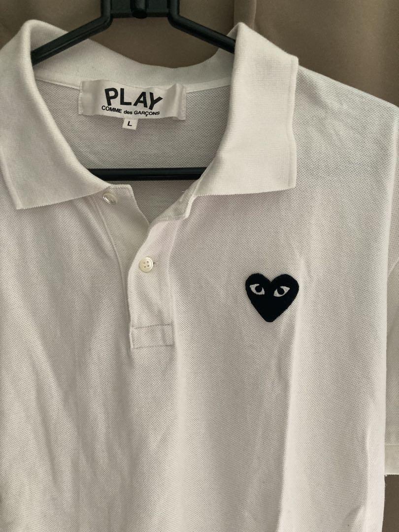 PLAY COMME des GARÇONS ホワイトポロシャツ L