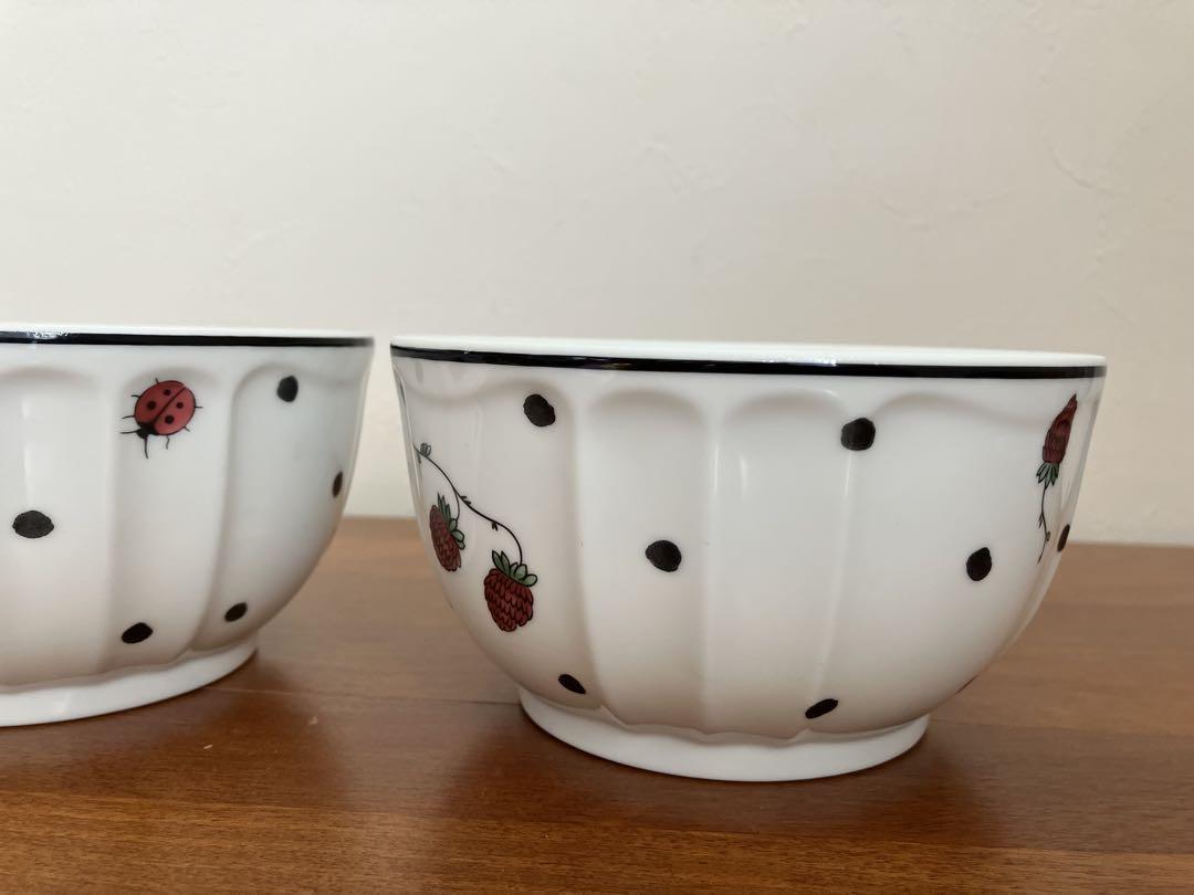 リチャードジノリ てんとう虫＆野いちごデザートボウルセット