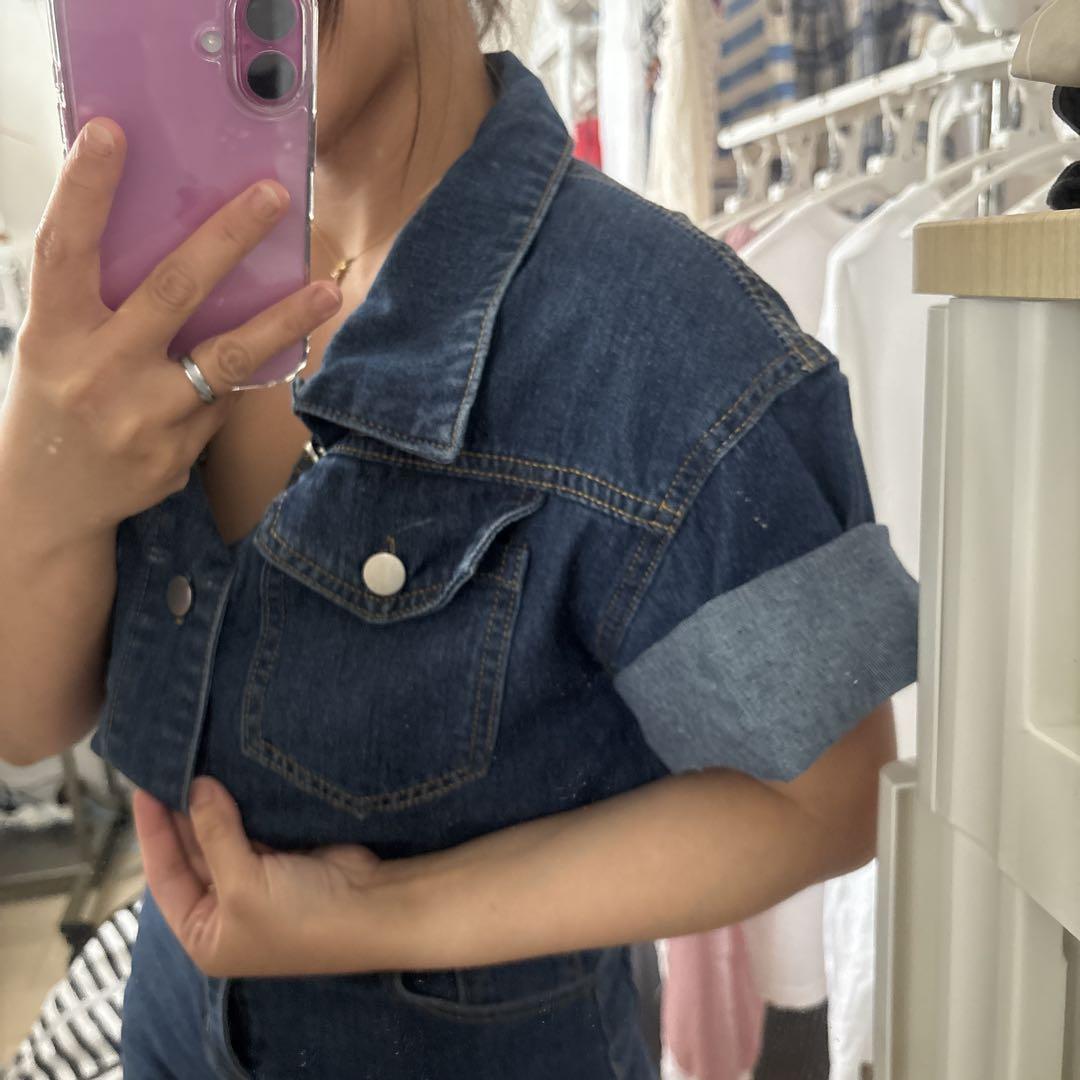 可愛いZara ような生地 デニムワンピース さまざまなスタイル