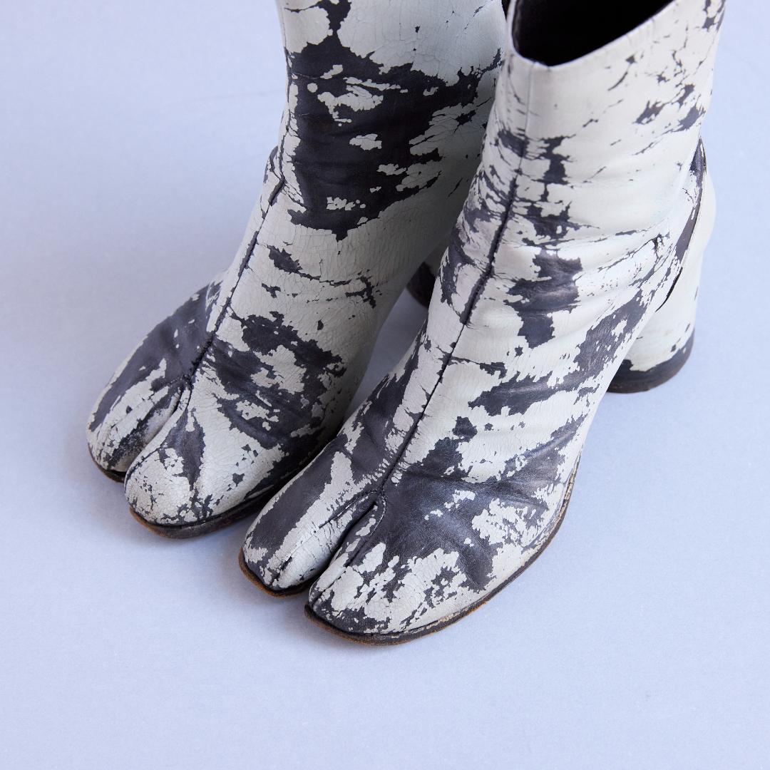 Martin Margiela マルジェラ 足袋ブーツ ペンキ 水色 初期37