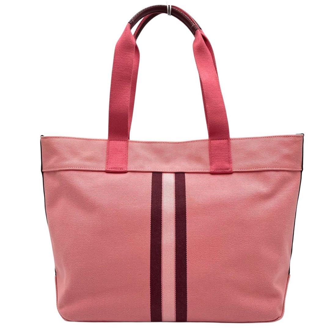 美品✨️コーチ トートバッグ キャンバス ピンク 大容量 A4 391 美品✨️コーチ トートバッグ キャンバス ピンク 大容量 A4 391