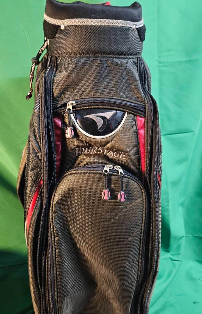 送料無料/美品 絶対！お買い得TourStagキャディーバッグBLACKxBEI
