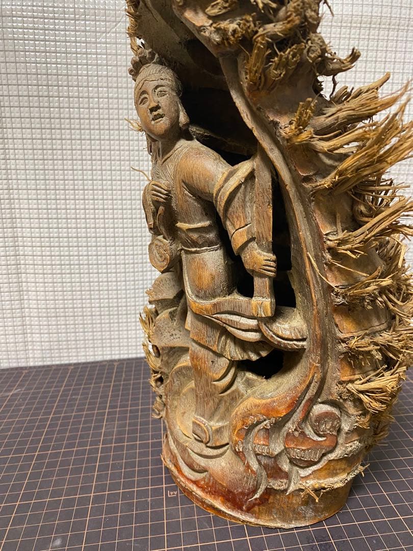民芸品　木彫 竹彫刻 竹工芸