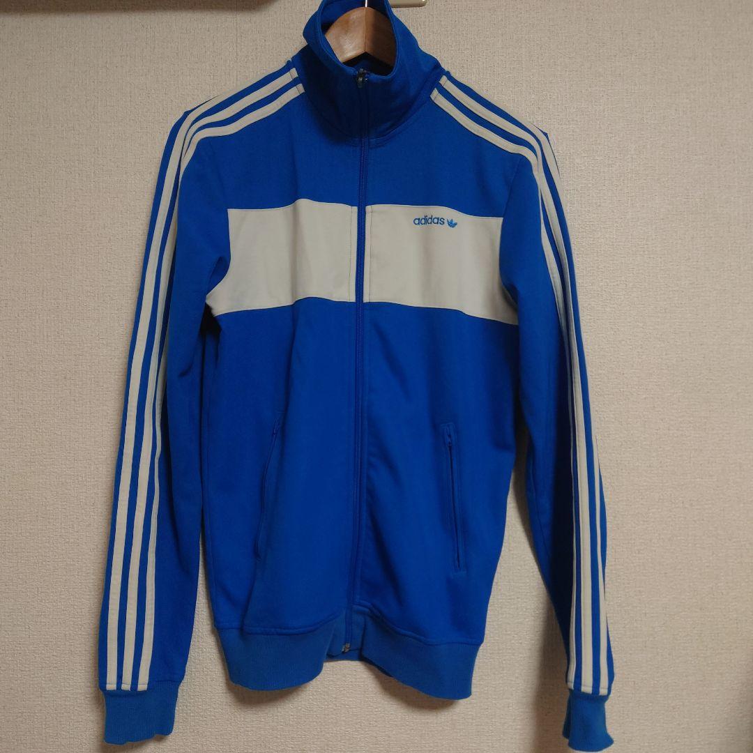 00s adidas アディダス トラックジャケット　スリーストライプ 青
