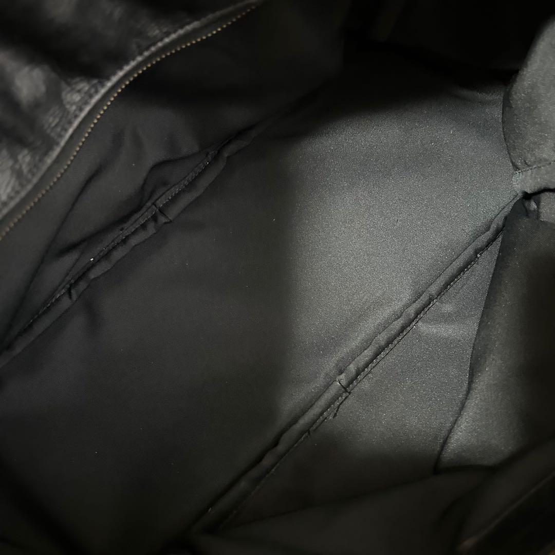 JAS M.B. real leather ボストンバッグ ririジッパー 黒