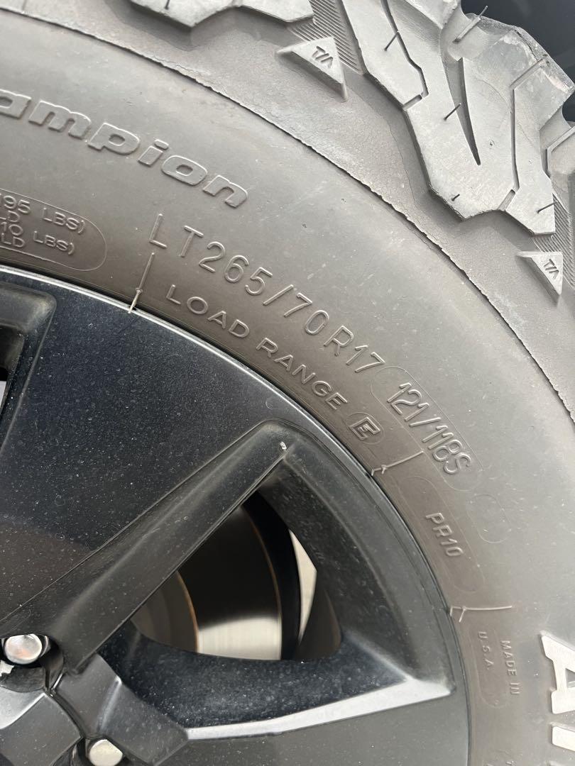 Toyota BFGoodrich All-Terrain T/A 17インチ