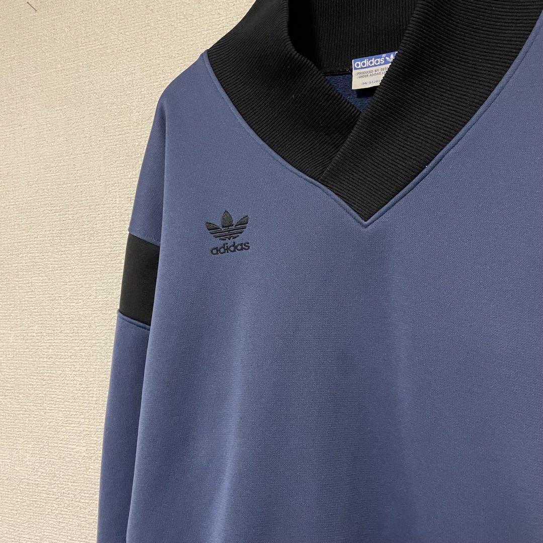 【デサント製】80s adidas トラックジャケット ジャージ プルオーバー