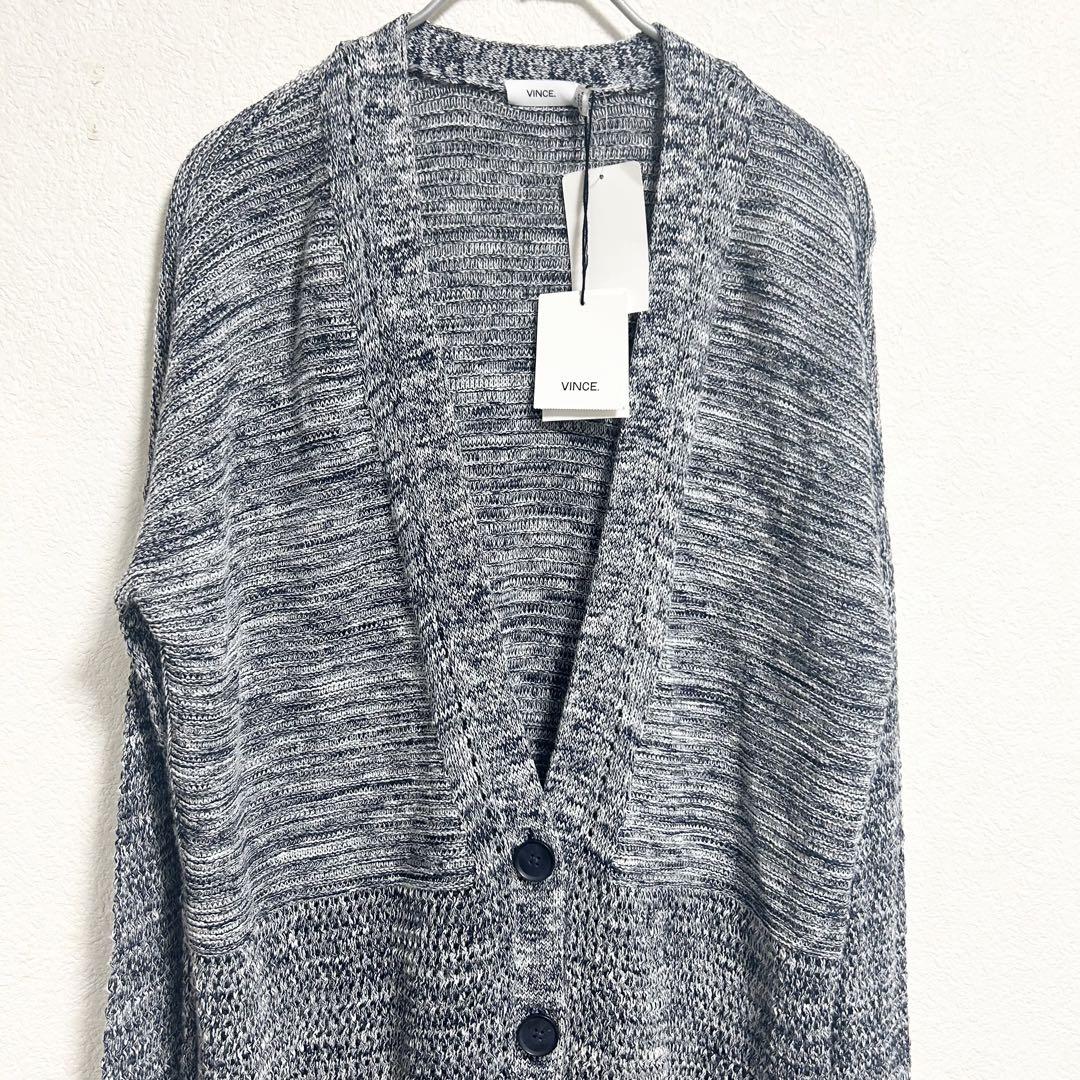 未使用タグ付き VINCE. ニットカーディガン ロング S ミックス