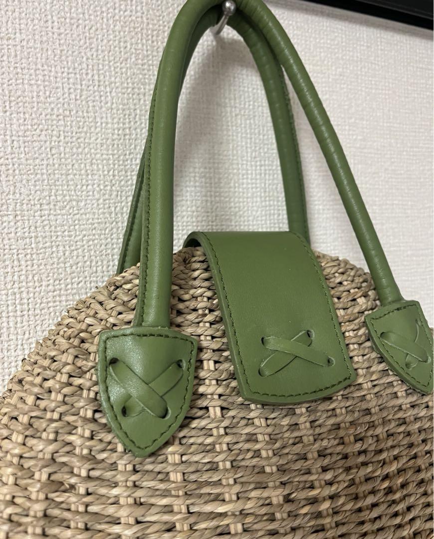 最終価格 TOMMASO CANDRIA かごバッグ ラフィア ドーム