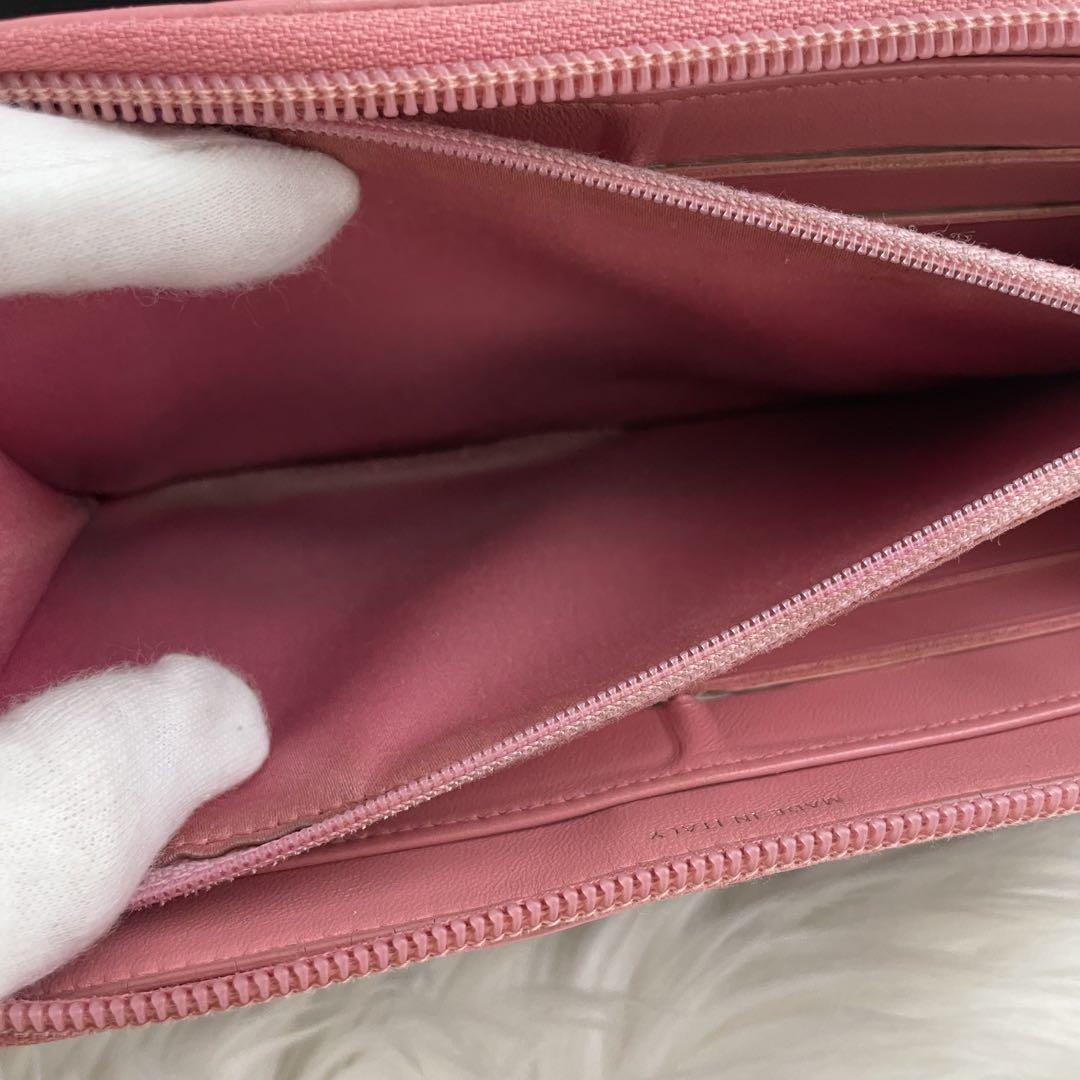 シャネル CHANEL 財布 ラウンドファスナー カメリア ピンク ココマーク