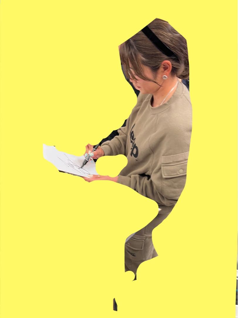 パターン プロゴルファー 原英莉花 直筆サイン色紙 証拠有り!渋野