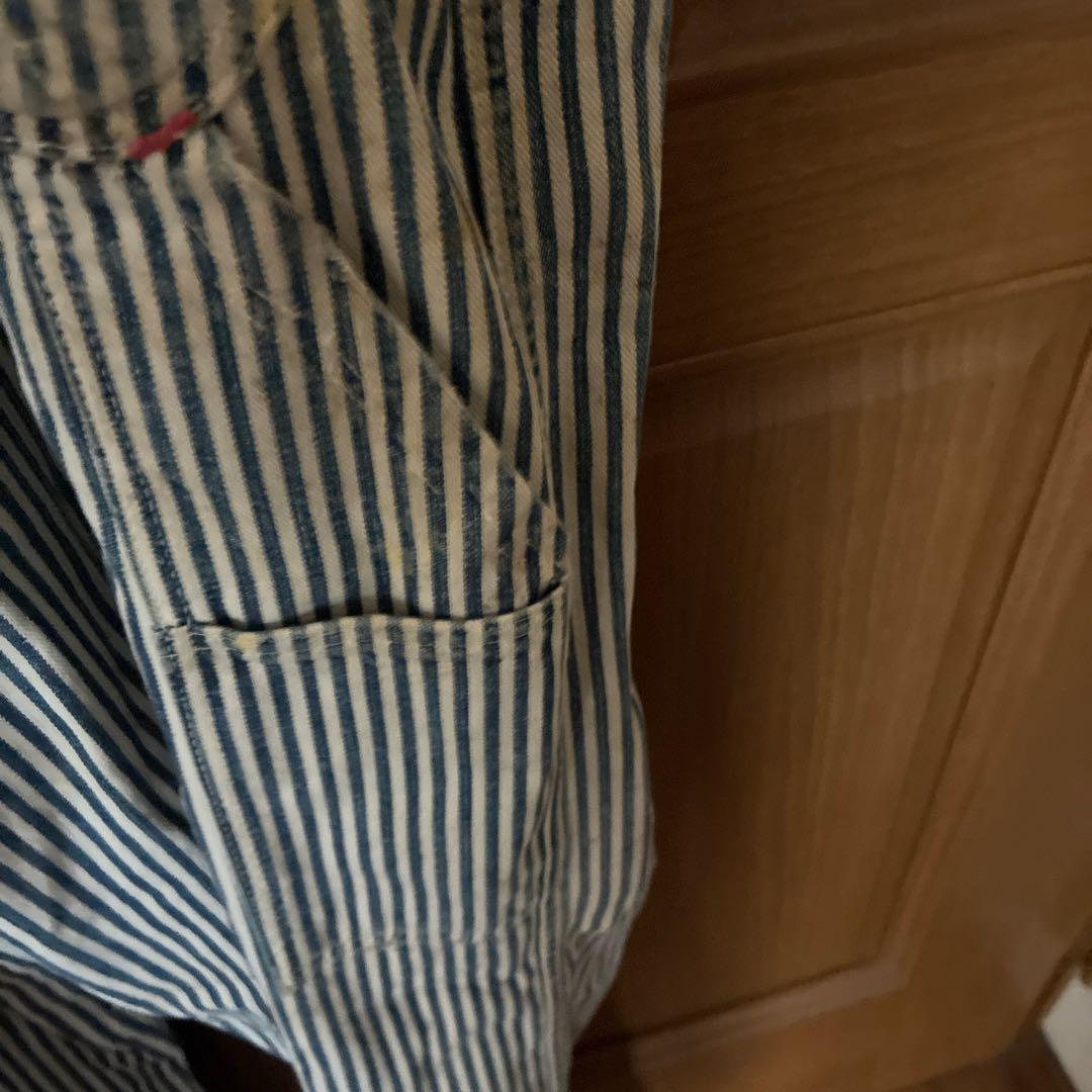 大 月桂樹ボタンPAY DAYオーバーオール ヒッコリーXL(LL)・PAYDAY MEDICALDB_JP