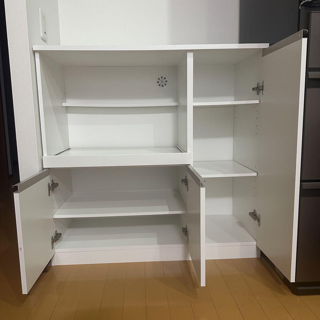 （美品）ニトリ レンジ台 フォルム N RE9090 WH レンジボード