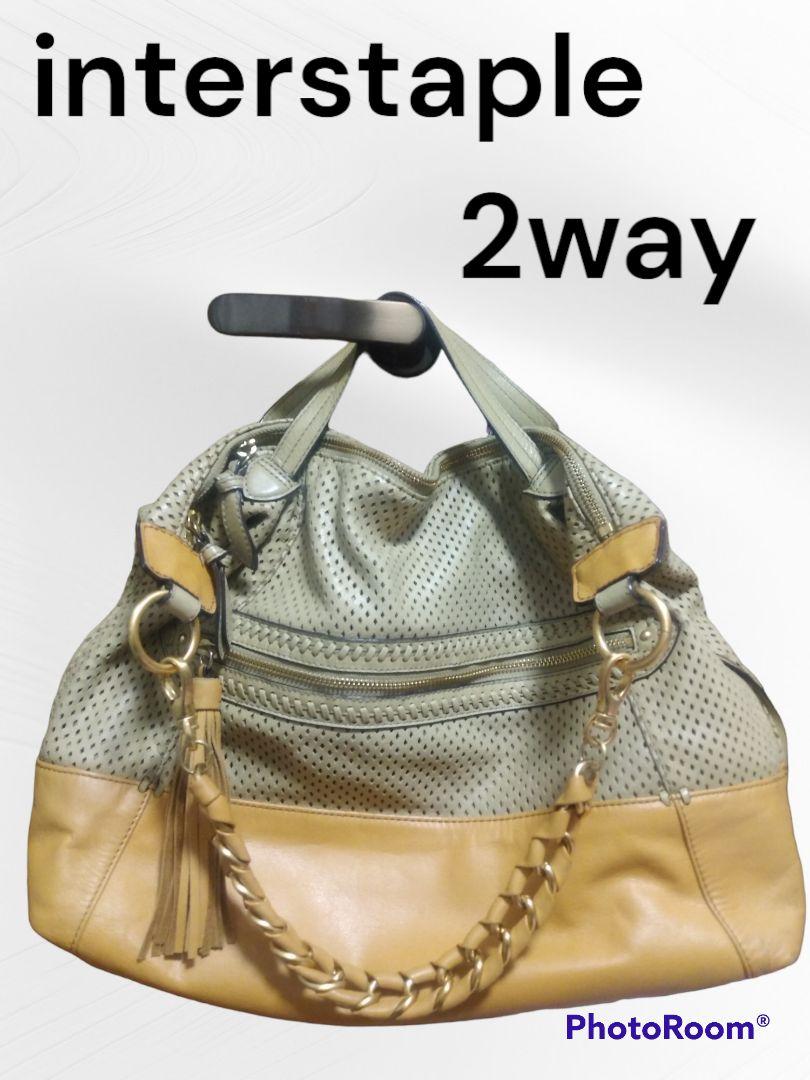 消費税無し interstapleインターステイプル ショルダーバッグ 2way